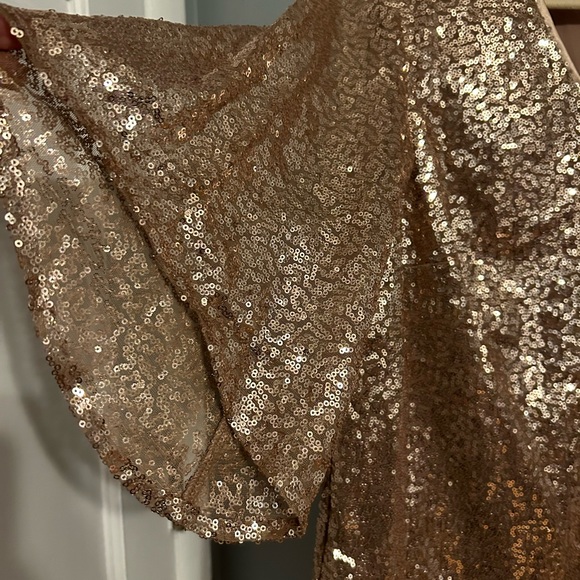 Roz & Ali size medium sparkly top with liner - Picture 3 of 7